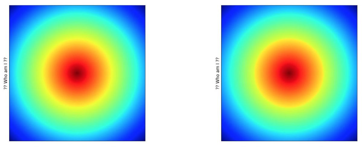 The discontinuity is not obvious in the upper (Jet) representation, but is much clearer in the lower (Viridis). Credit: [Matthias Bussonnier](https://twitter.com/Mbussonn).